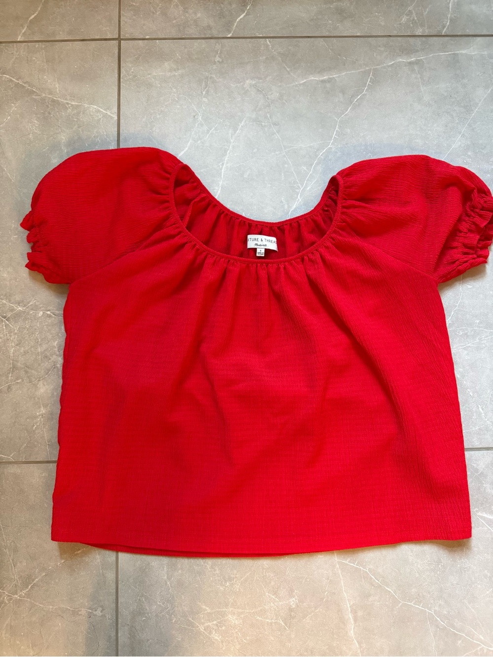 Texture and Thread by Madewell puff sleeve blouse. Size small.